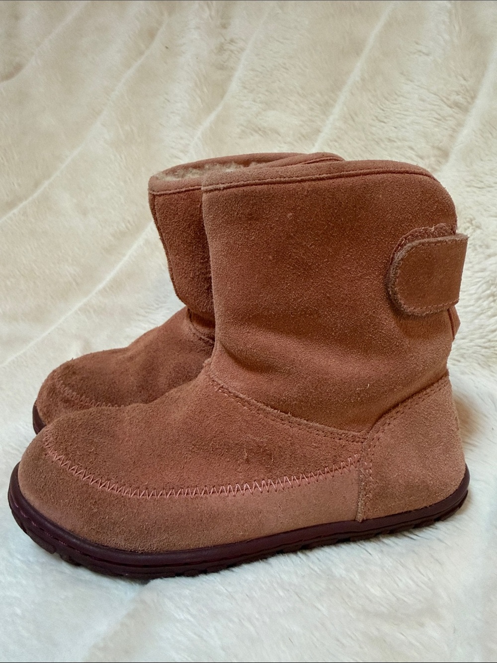 L.L. Bean Kids Suede Pink Pull-On Boots